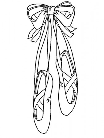 Ballerina Shoes Hanging On The Wall Coloring Pages : Bulk Color