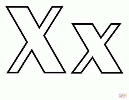 Letter X coloring page | Free Printable Coloring Pages