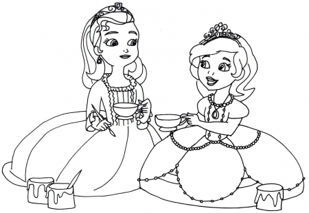 Sofia The First Coloring Pages: Tea Cups Party Sofia the First ...