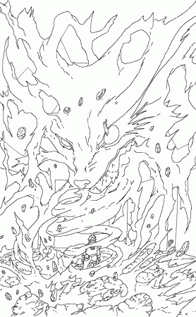 Naruto Coloring Pages Nine Tailed Fox - High Quality Coloring Pages