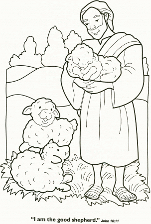 Coloring Pages Of Sheep And Shepherds - Coloring