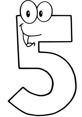 Animated Number 5 Coloring Page - Free Printable Coloring Pages for Kids