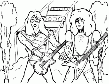 Kiss Coloring Pages