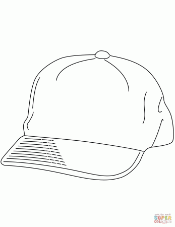 Baseball Cap coloring page | Free Printable Coloring Pages