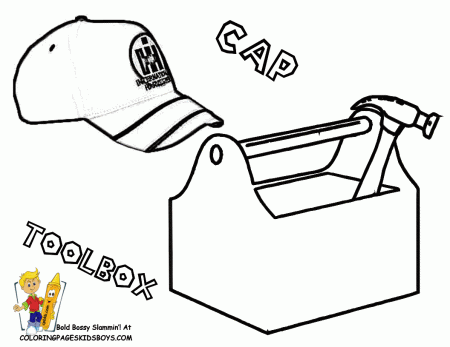 Tool Box Coloring Page - High Quality Coloring Pages