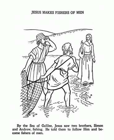Bible Printables - Apostles Coloring Pages - Simon and Andrew - 1