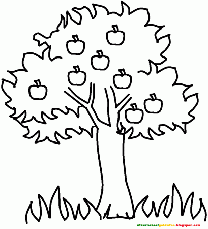 coloring pages of a tree - High Quality Coloring Pages