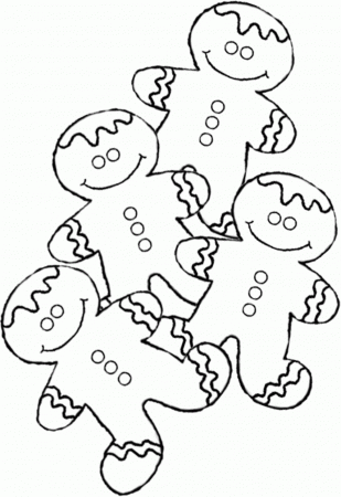 Gingerbread - Coloring Pages for Kids and for Adults