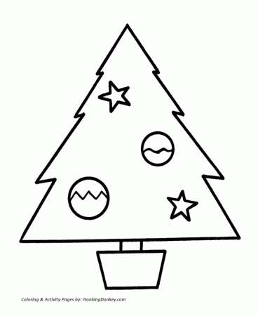 Christmas Tree Coloring Pages - Simple Christmas Tree Coloring ...
