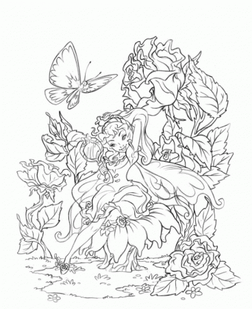 free adult fairy coloring pages 523632 - Gianfreda.net