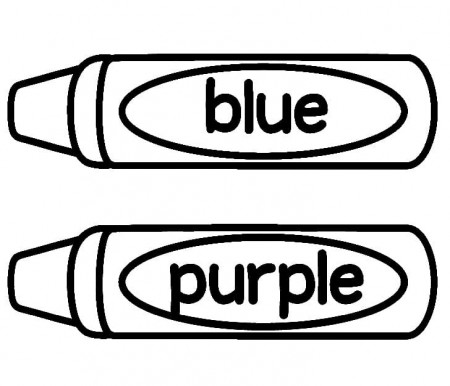 Blue And Purple Crayons Coloring Page - Free Printable Coloring Pages for  Kids