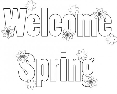Welcome Spring Coloring Pages Free | Spring coloring pages, Coloring pages, Welcome  spring