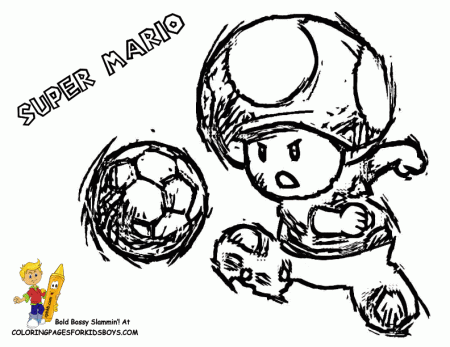 Mario Mushroom Coloring Pages free image download