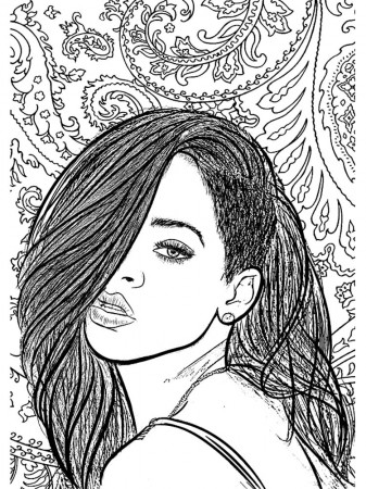 Rihanna coloring pages. Download and print Rihanna coloring pages