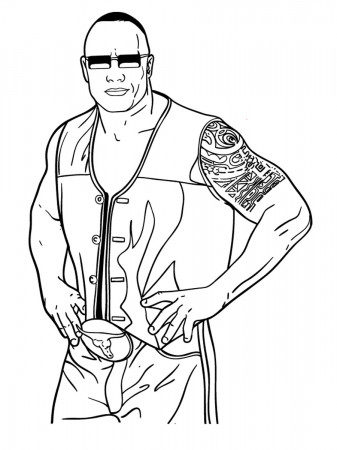 Dwayne Johnson coloring pages - Free Printable