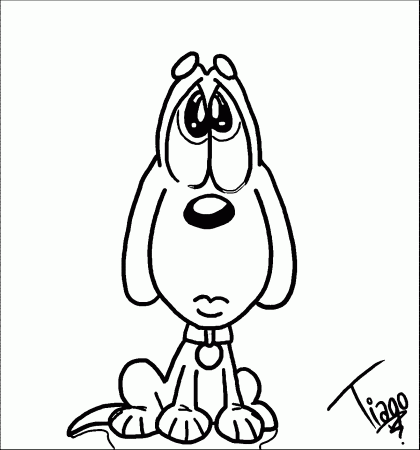 Sad Puppy Dog Puppy Coloring Page | Wecoloringpage