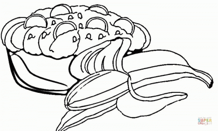 Banana Split coloring page | Free Printable Coloring Pages