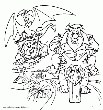 Flintstones - Coloring Pages for Kids and for Adults