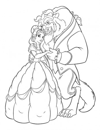 Beauty And The Beast - Coloring Pages for Kids and for Adults
