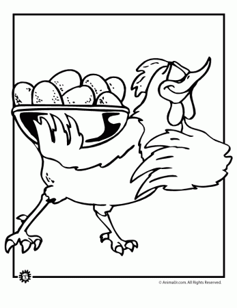 Chicken and Eggs Coloring Page - Woo! Jr. Kids Activities