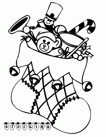 Christmas Stocking Coloring Pages - Coloring Pages For All Ages