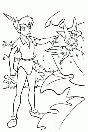 Tinkerbell Coloring Pages "Expelled by the Captain Peterpan ...