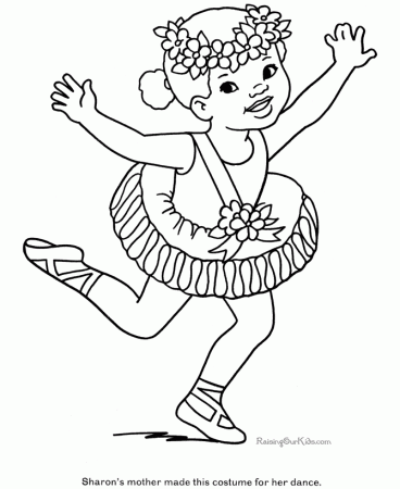 Ballet coloring page to print 038