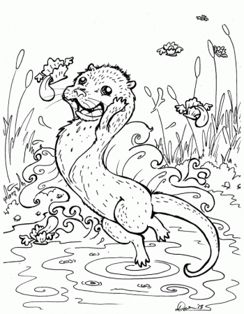 Pin Sea Otter Coloring Page Pages On Pinterest 131852 Otter 