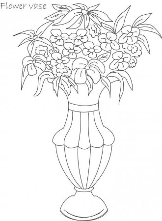 Flower-pot-coloring | Coloring Pages
