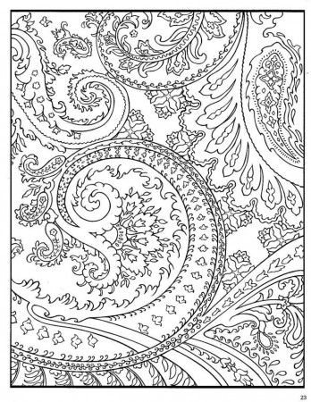 Dover Paisley Designs Coloring Book | Zentangle coloring pages | Pint…