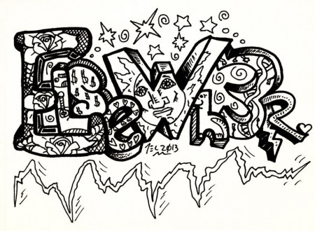 Coloring Page Of Graffiti The Letter P Pages 284336 Graffiti 