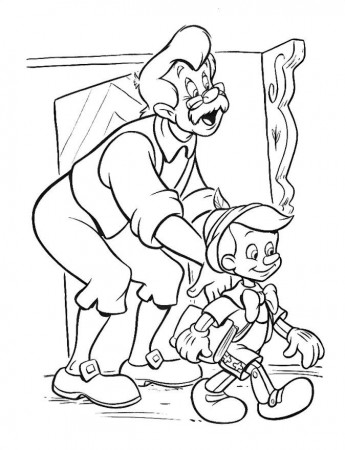 Disney Pinocchio print coloring pages. 2