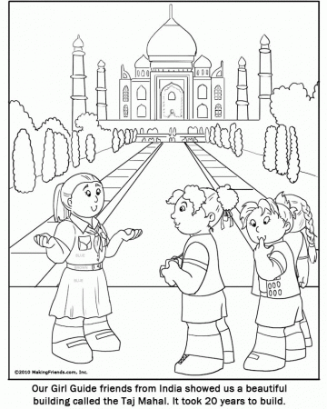 Indian Girl Guide Coloring Page