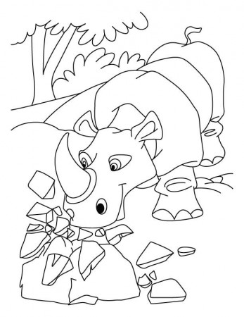 Angry rhinoceros coloring pages | Download Free Angry rhinoceros 