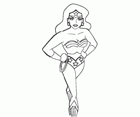 6 Wonder Woman Coloring Page