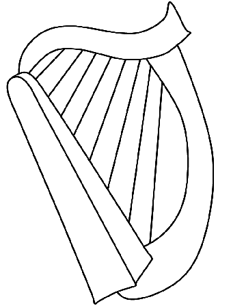 Harp2 Music Coloring Pages & Coloring Book