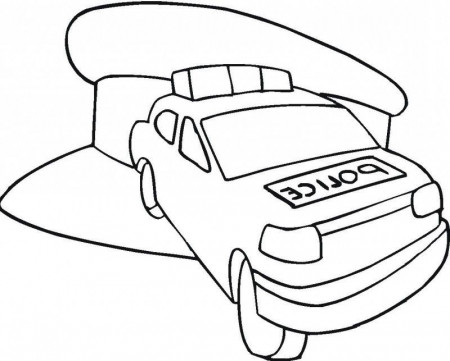 A Police Car Is Superb And Fast Coloring Page - Kids Colouring Pages