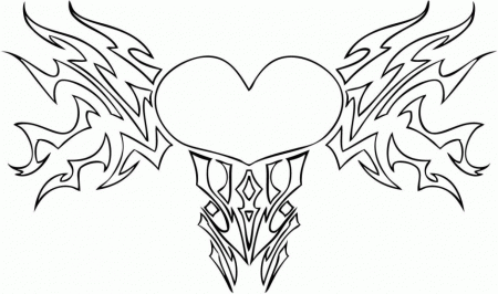 Hearts With Wings Coloring Pages Hearts And Wings Coloring Pages 