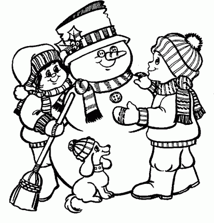 Snowman Coloring Pages For Kids 302 | Free Printable Coloring Pages