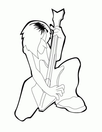 Guitar Player Coloring Pages