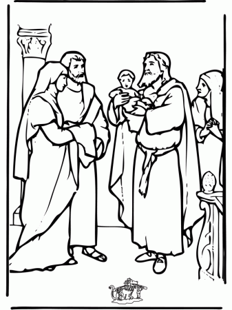 Mary Joseph and Baby Jesus Coloring Pages | Coloring