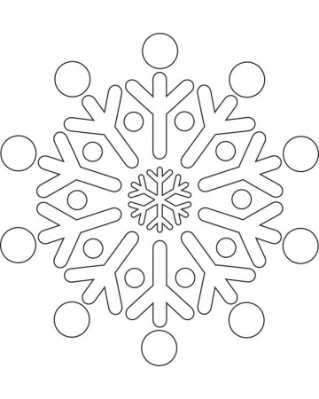 Snowflake template 3 - Free Printable Coloring Pages