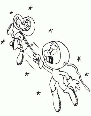 space dog Colouring Pages