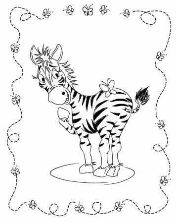 Zebra - Free Printable Coloring Pages