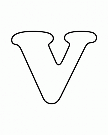 Letter V - Free Printable Coloring Pages