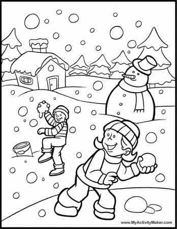 Free Coloring Pages Winter Wonderland