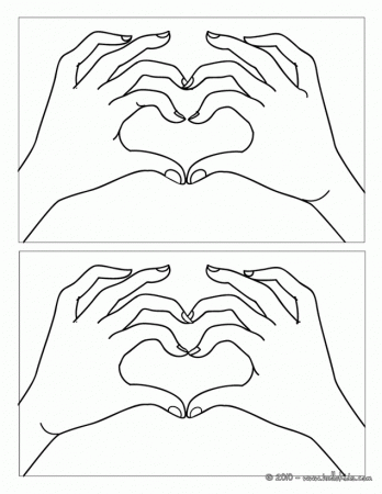 VALENTINE spot the differences - Hand heart
