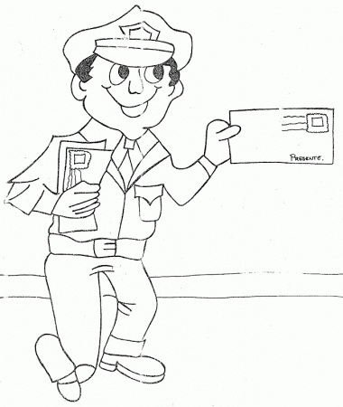 Mail carrier - coloring pages | Coloring Pages