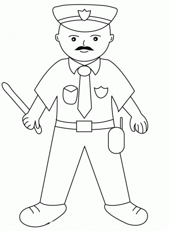 Policeman Printable coloring Pages - Police Coloring Pages 
