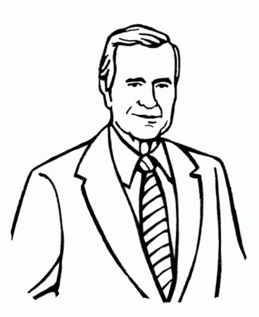 Coloring Pages Of President George Bush - Free Printable Coloring 